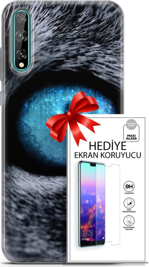 Huawei P Smart S 2020 Kılıf Orijinal Seri Scotish-British 29 Pov Eye Leke Tutmaz Kapak + Ekran Koruyucu