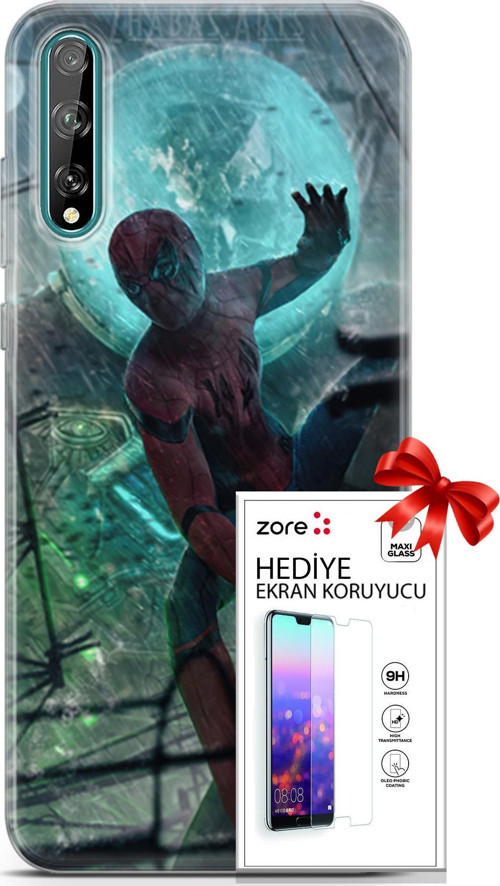 Huawei P Smart S 2020 Kılıf Orijinal Seri Supers 19 Marvel Movie Tam Koruma Kılıf + Ekran Koruyucu