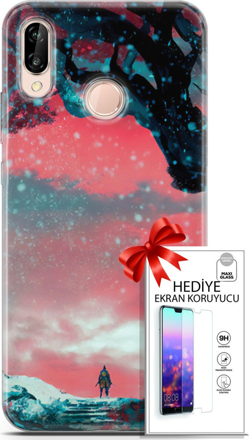 Huawei P20 Lite Kılıf Orijinal Seri Algorand 23 Şövalye Telefon Kabı Ve Ekran Koruyucu