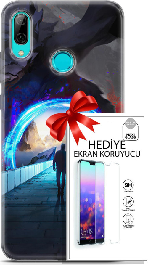 Huawei P Smart 2019 Kılıf Orijinal Seri Neo 20 Punish Renkli Kılıf Ekran Koruyucu