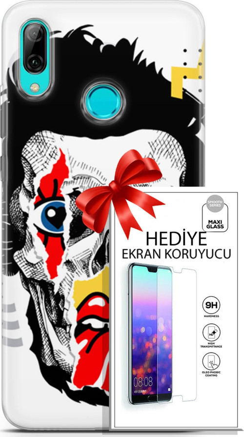 Huawei P Smart 2019 Kılıf Orijinal Seri Punky 05 Karışık Koruma Kılıfı + Ekran Koruyucu