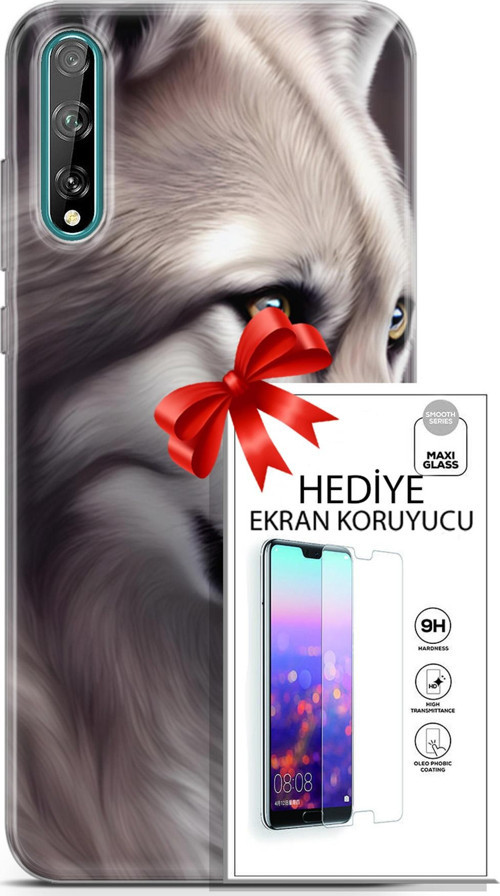Huawei P Smart S 2020 Kılıf Orijinal Seri Dogs 01 Yakışıklı Kurt Telefon Kılıfı + Ekran Koruyucu