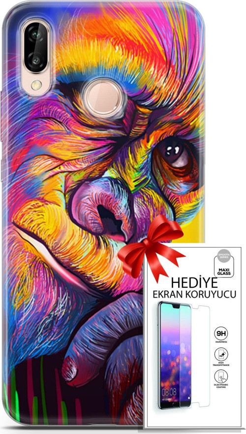 Huawei P20 Lite Kılıf Orijinal Seri Bounce 26 Skylar Carter Soft Kapak + Ekran Koruyucu