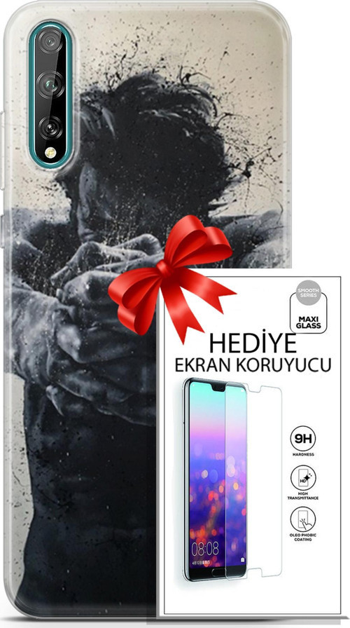 Huawei P Smart S 2020 Kılıf Orijinal Seri Soul 28 Yumruk İz Bırakmayan Kılıf + Ön Ekran Koruyucu