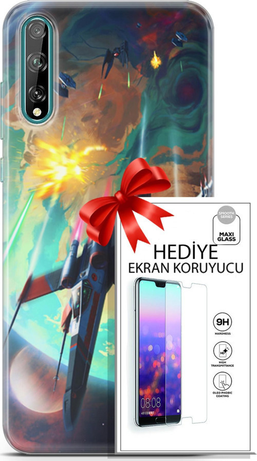 Huawei P Smart S 2020 Kılıf Orijinal Seri Neo 17 Harley & Punchline Yumuşak Kılıf + Ekran Koruyucu
