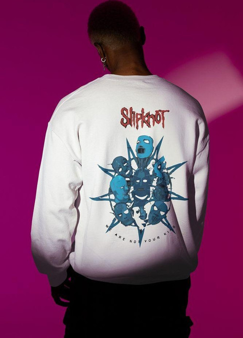 We Are Not Your Kind Yazılı Unisex Oversize Slipknot Müzik Grubu Sweatshirt