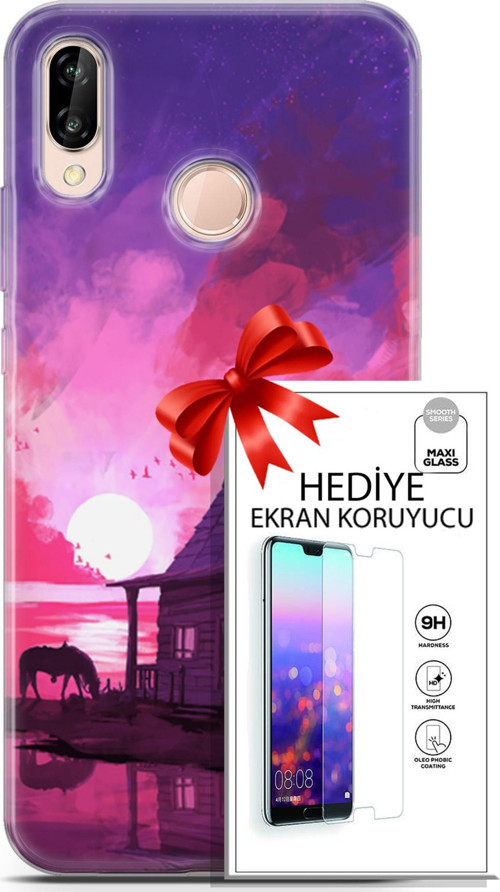 Huawei P20 Lite Kılıf Orijinal Seri Neo 27 Aquaman Lazer Kesim Silikon Ekran Koruyucu