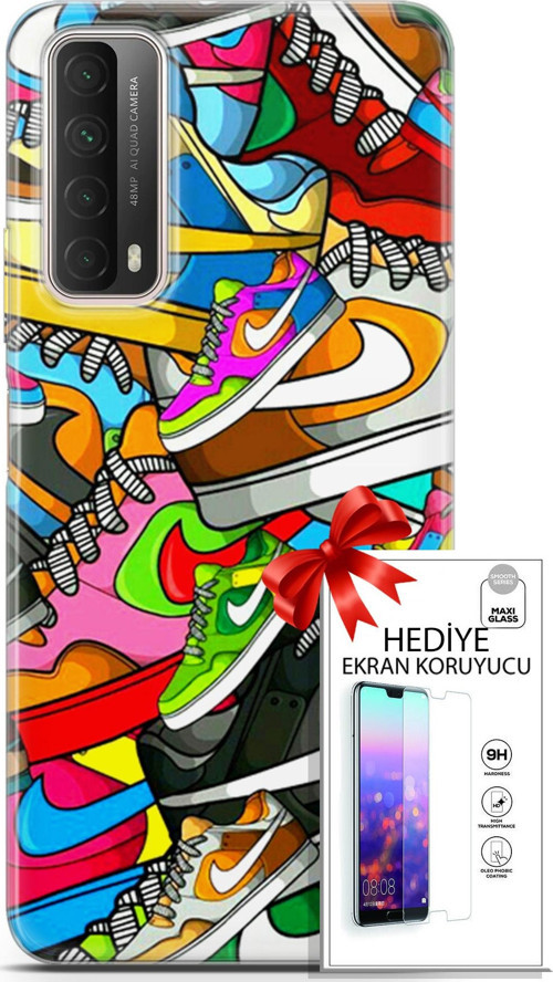 Huawei P Smart 2021 Kılıf Orijinal Seri Bounce 25 Jess Dawson Soyulmayan Kılıf + Ekran Koruyucu Full