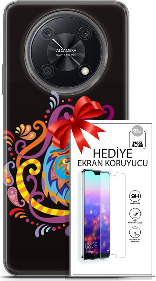 Huawei Nova Y90 Kılıf Orijinal Seri Scotish-British 02 Yerel Kedi Kapak Ve Ekran Koruyucu