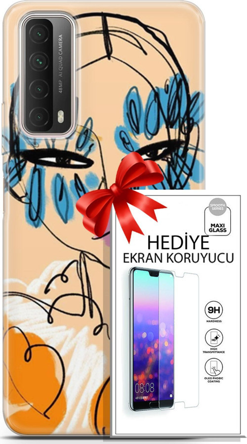 Huawei P Smart 2021 Kılıf Orijinal Seri Soul 24 Uzakdoğulu Darbe Emici Kılıf + Ekran Koruyucu