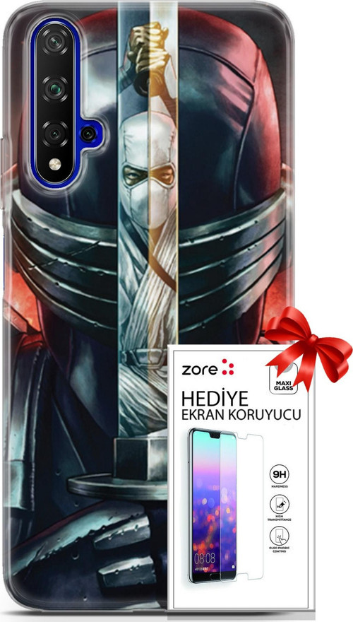 Huawei Nova 5T Kılıf Orijinal Seri Supers 08 Snake Eyes Baskılı Kılıf + Ekran Koruyucu