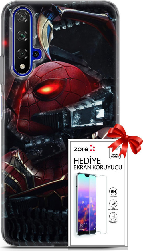 Huawei Nova 5T Kılıf Orijinal Seri Supers 20 Doctor Octopus Renkli Kılıf Ekran Koruyucu