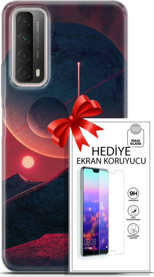 Huawei P Smart 2021 Kılıf Orijinal Seri Neo 19 Iron Man Tam Koruma Kılıf + Ekran Koruyucu