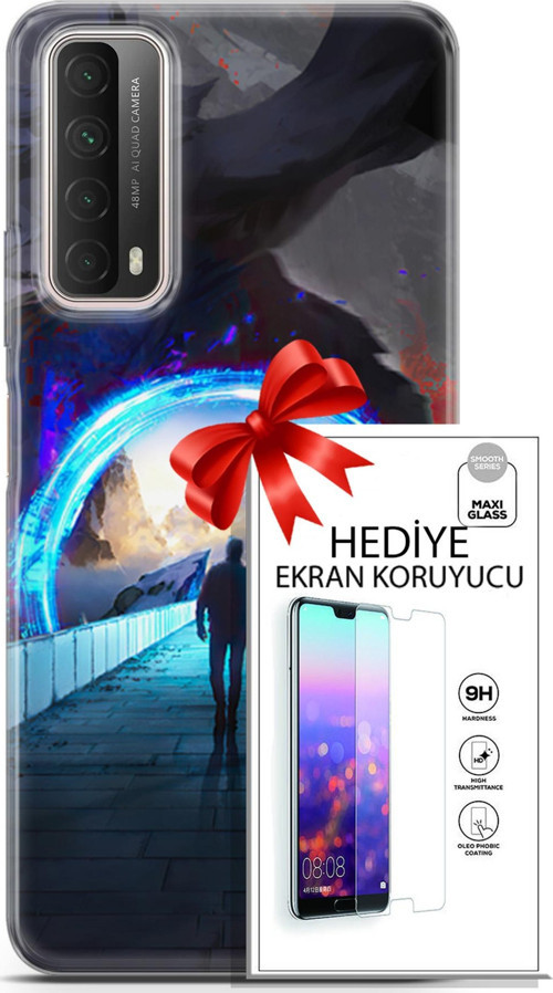 Huawei P Smart 2021 Kılıf Orijinal Seri Neo 20 Punish Renkli Kılıf Ekran Koruyucu