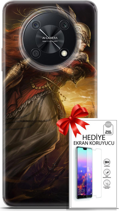 Huawei Nova Y90 Kılıf Orijinal Seri Cardano 29 Şövalye Leke Tutmaz Kapak + Ekran Koruyucu
