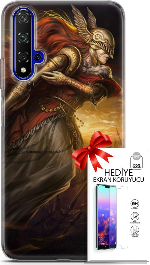 Huawei Nova 5T Kılıf Orijinal Seri Cardano 29 Şövalye Leke Tutmaz Kapak + Ekran Koruyucu