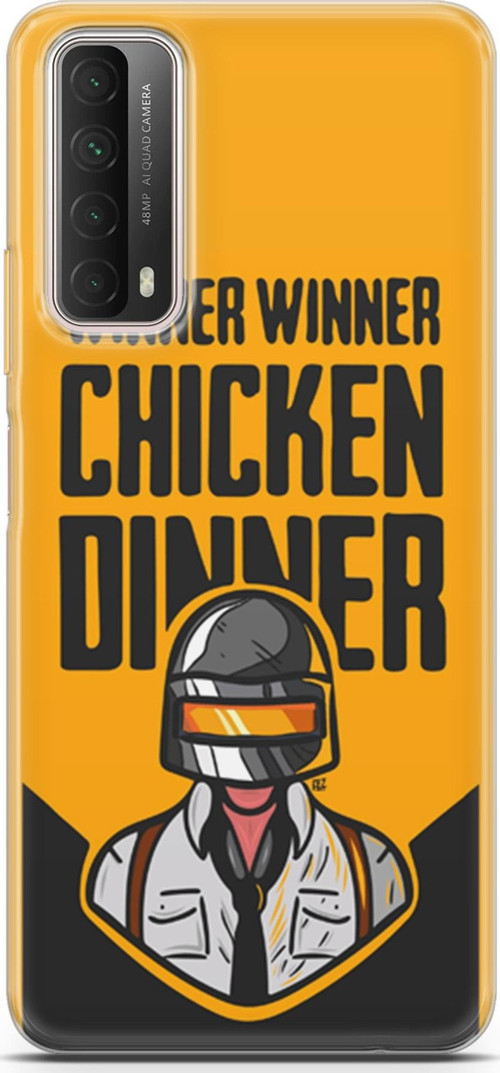 Huawei P Smart 2021 Kılıf Orijinal Seri Typo 17 Winner Chicken Dinner Yumuşak Kılıf
