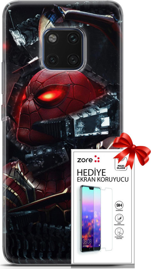 Huawei Mate 20 Pro Kılıf Orijinal Seri Supers 20 Doctor Octopus Renkli Kılıf Ekran Koruyucu
