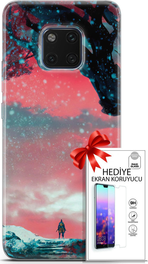 Huawei Mate 20 Pro Kılıf Orijinal Seri Algorand 23 Şövalye Telefon Kabı Ve Ekran Koruyucu