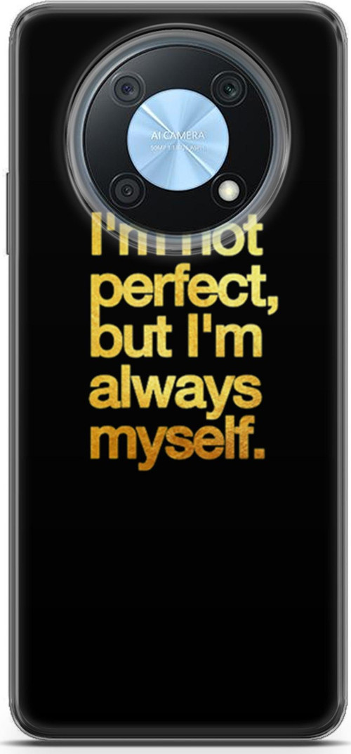 Huawei Nova Y90 Kılıf Orijinal Seri Typo 20 I'M Not Perfect Renkli Kılıf