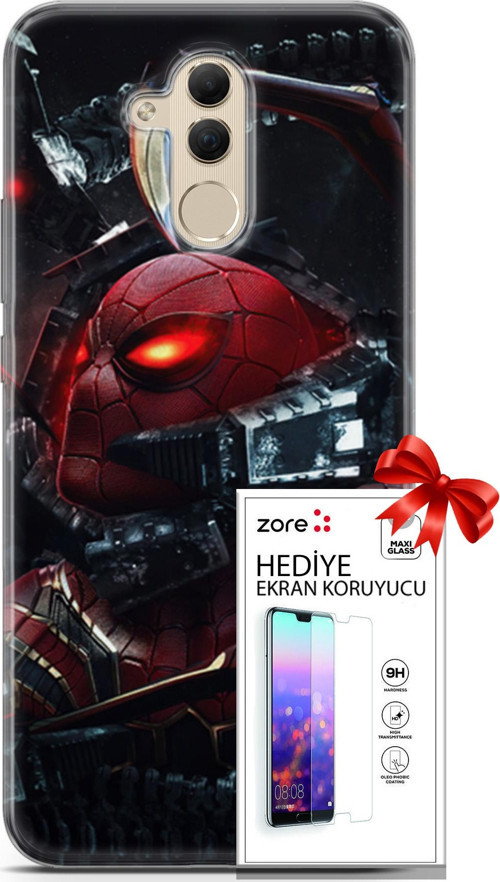 Huawei Mate 20 Lite Kılıf Orijinal Seri Supers 29 Dr Octopus Leke Tutmaz Kapak + Ekran Koruyucu