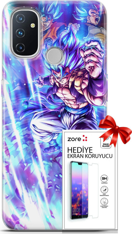 Oneplus Nord N100 Kılıf Orijinal Seri Supers 17 Dragon Gogeta Anime Yumuşak Kılıf + Ekran Koruyucu