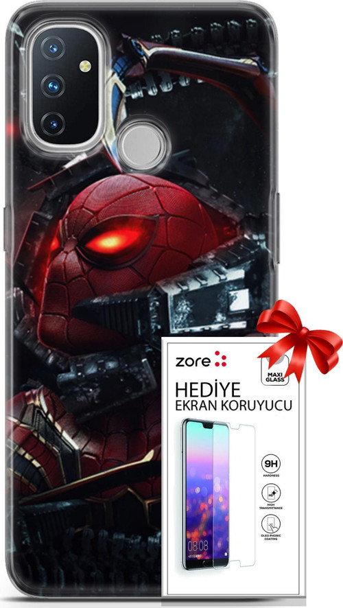 Oneplus Nord N100 Kılıf Orijinal Seri Supers 29 Dr Octopus Leke Tutmaz Kapak + Ekran Koruyucu
