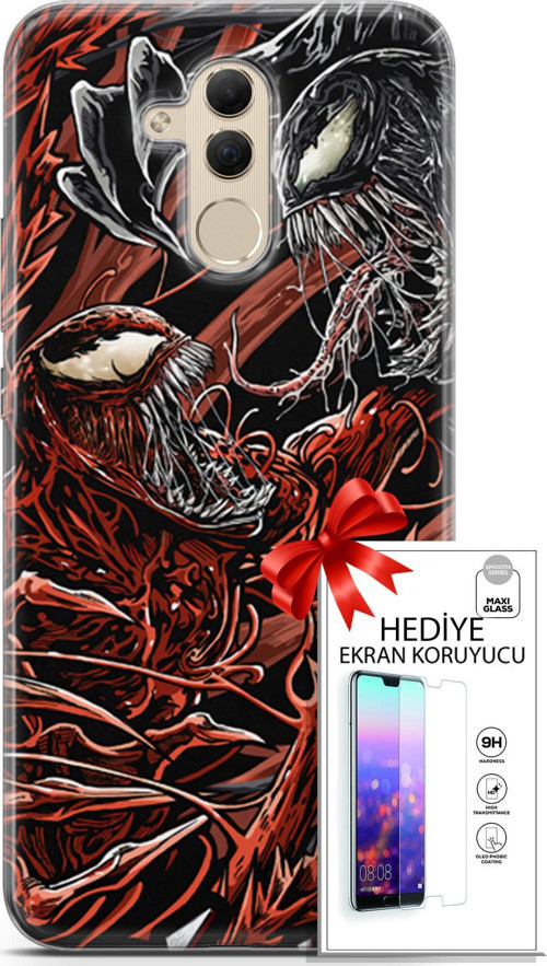 Huawei Mate 20 Lite Kılıf Orijinal Seri Cardano 21 Stranger Darbe Önleyici Kapak + Ön Ekran Koruyucu