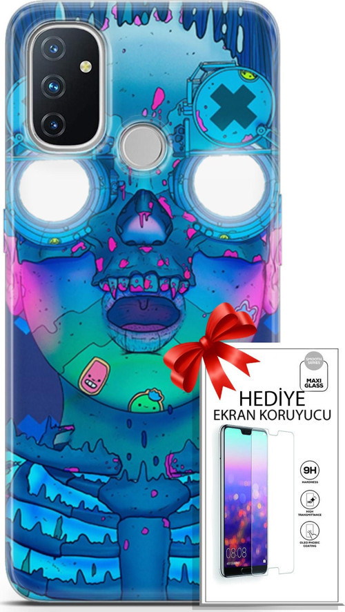 Oneplus Nord N100 Kılıf Orijinal Seri Algorand 14 Robotika Cover Kılıf + Ön Ekran Koruyucu