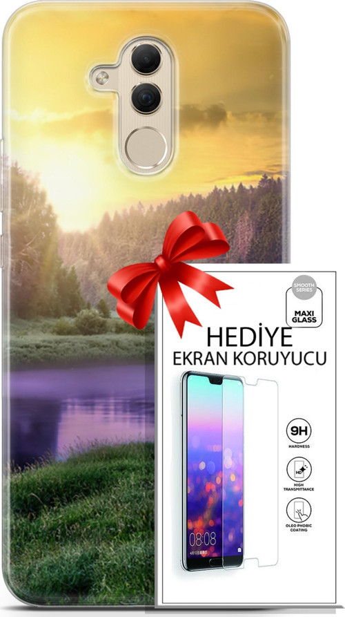 Huawei Mate 20 Lite Kılıf Orijinal Seri Fantasy 05 Nehir Koruma Kılıfı + Ekran Koruyucu