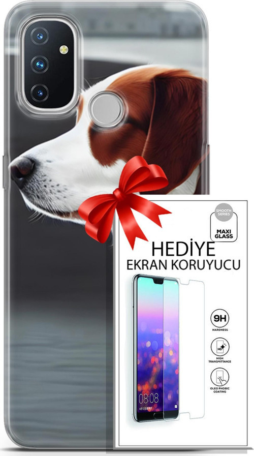 Oneplus Nord N100 Kılıf Orijinal Seri Dogs 18 Süvari Köpeği Parlak Kılıf + Ekran Koruyucu Full Koruma
