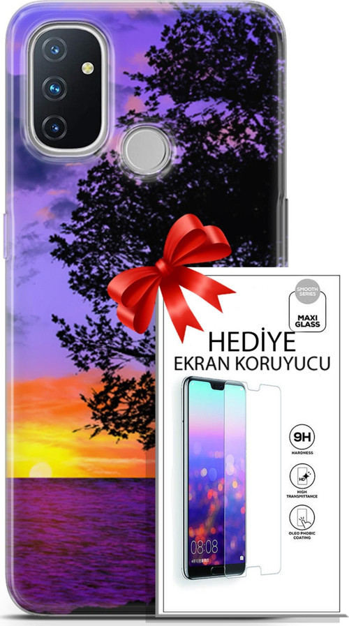 Oneplus Nord N100 Kılıf Orijinal Seri Fantasy 06 Ağaç Koruyucu Kapak Ekran Koruyucu