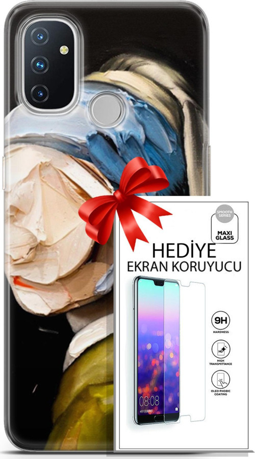 Oneplus Nord N100 Kılıf Orijinal Seri Soul 03 Yüzü Olmayan Kadın Arka Kapak + Ekran Koruyucu