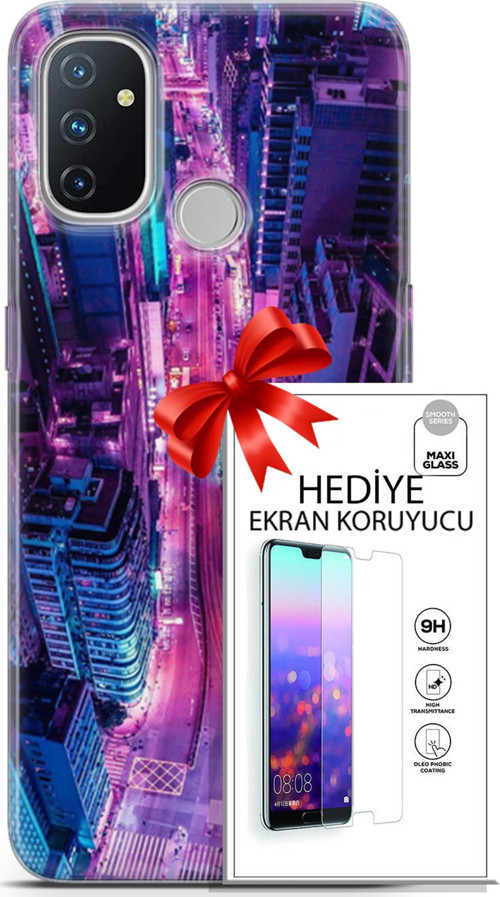 Oneplus Nord N100 Kılıf Orijinal Seri Cyberpunk 22 Usa Kap + Ekran Koruyucu