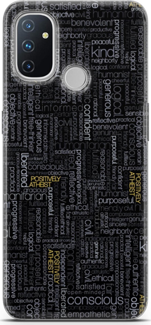 Oneplus Nord N100 Kılıf Orijinal Seri Typo 26 Confident Soft Kapak