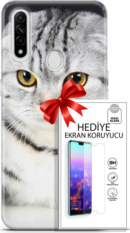 Oppo A31 Kılıf Orijinal Seri Scotish-British 18 British Beyaz Parlak Kılıf + Ekran Koruyucu Full Koruma