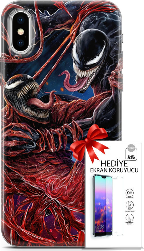 Apple İphone X - Xs Kılıf Orijinal Seri Cardano 22 Monsters Kap + Ekran Koruyucu