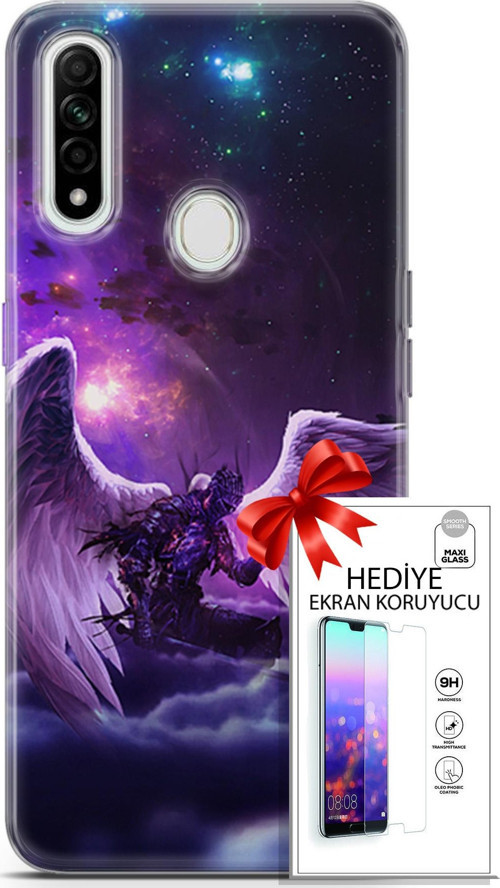 Oppo A31 Kılıf Orijinal Seri Cardano 23 Melek Telefon Kabı Ve Ekran Koruyucu