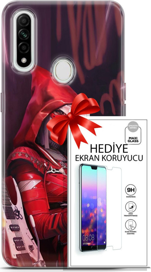 Oppo A31 Kılıf Orijinal Seri Pubg 20 Selfie Mod Renkli Kılıf Ekran Koruyucu
