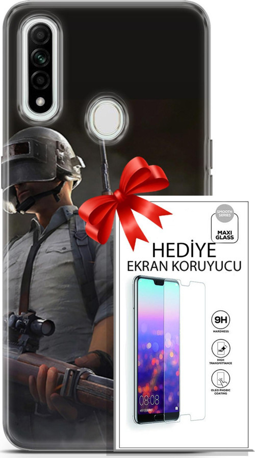 Oppo A31 Kılıf Orijinal Seri Pubg 02 Battlegrounds Kapak Ve Ekran Koruyucu