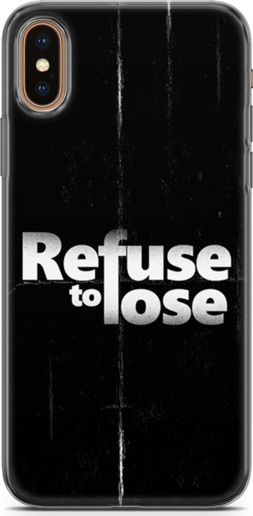 Apple İphone Xs Max Kılıf Orijinal Seri Typo 03 Refuse To Lose Arka Kapak