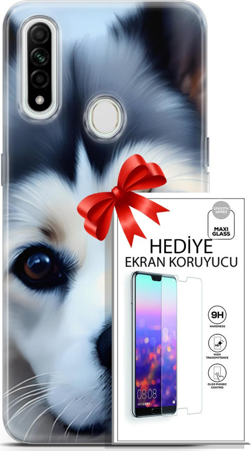 Oppo A31 Kılıf Orijinal Seri Dogs 12 Shiba Tasarım Kılıf + Ekran Koruyucu