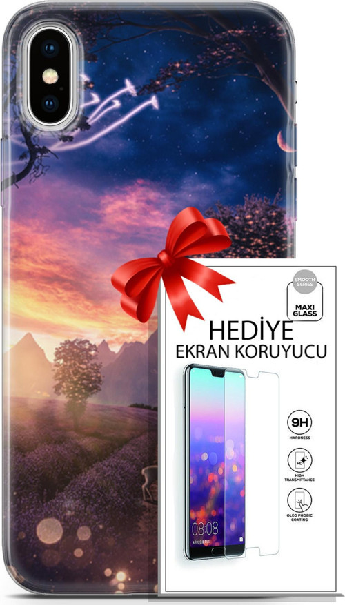 Apple İphone X - Xs Kılıf Orijinal Seri Fantasy 15 Keçi Kalın Silikon + Ekran Koruyucu