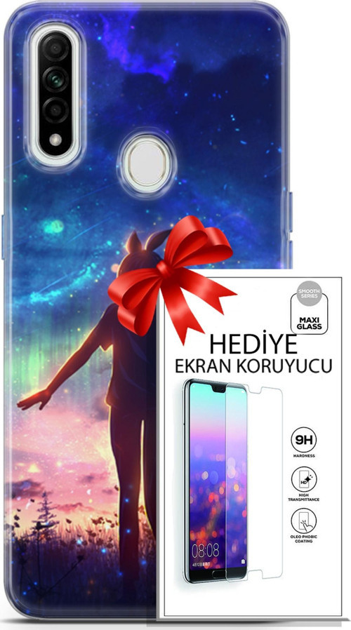 Oppo A31 Kılıf Orijinal Seri Fantasy 26 Tavşan Kulaklı Soft Kapak + Ekran Koruyucu