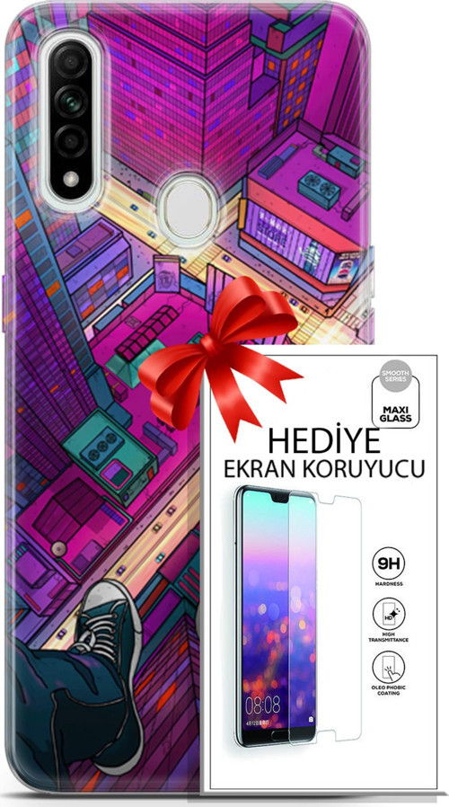 Oppo A31 Kılıf Orijinal Seri Fantasy 13 Converse Case Kapak Ekran Koruyucu