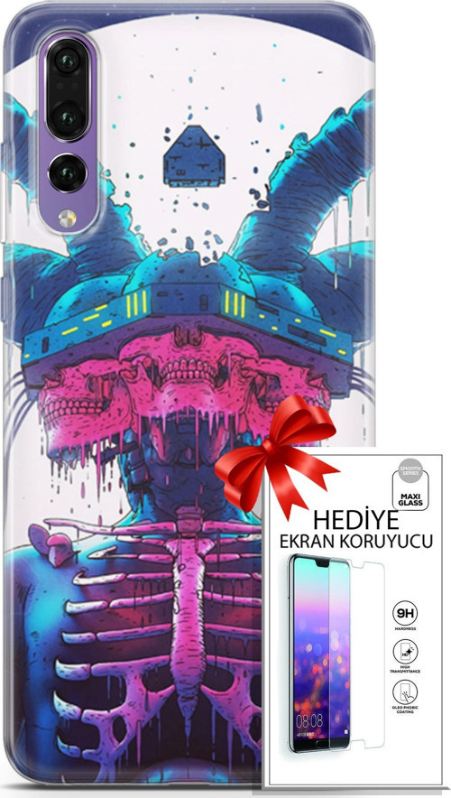 Huawei P20 Pro Kılıf Orijinal Seri Algorand 13 Kaburga Case Kapak Ekran Koruyucu