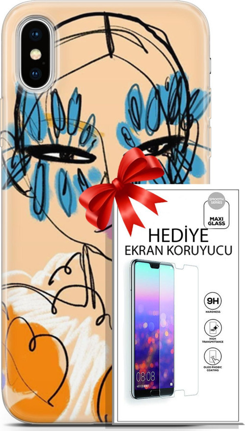 Apple İphone X - Xs Kılıf Orijinal Seri Soul 24 Uzakdoğulu Darbe Emici Kılıf + Ekran Koruyucu