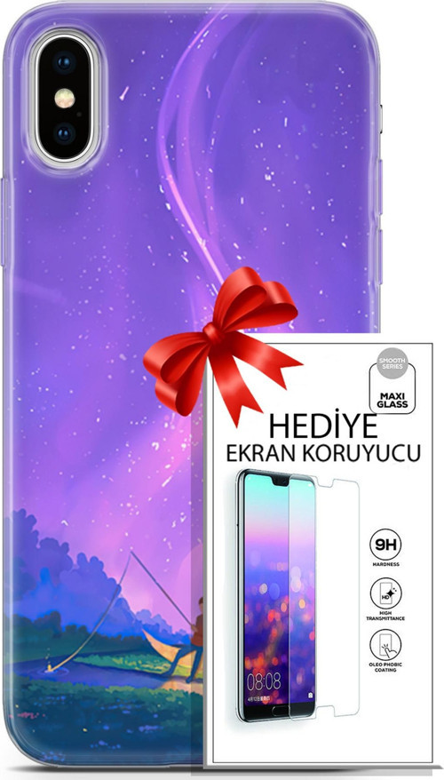 Apple İphone X - Xs Kılıf Orijinal Seri Neo 15 Clowhunter Kalın Silikon + Ekran Koruyucu
