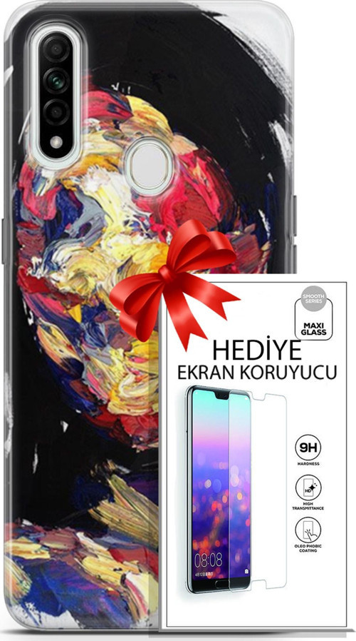 Oppo A31 Kılıf Orijinal Seri Soul 16 Karışık Çok Renkli Hediyelik Kılıf Ve Ekran Koruyucu