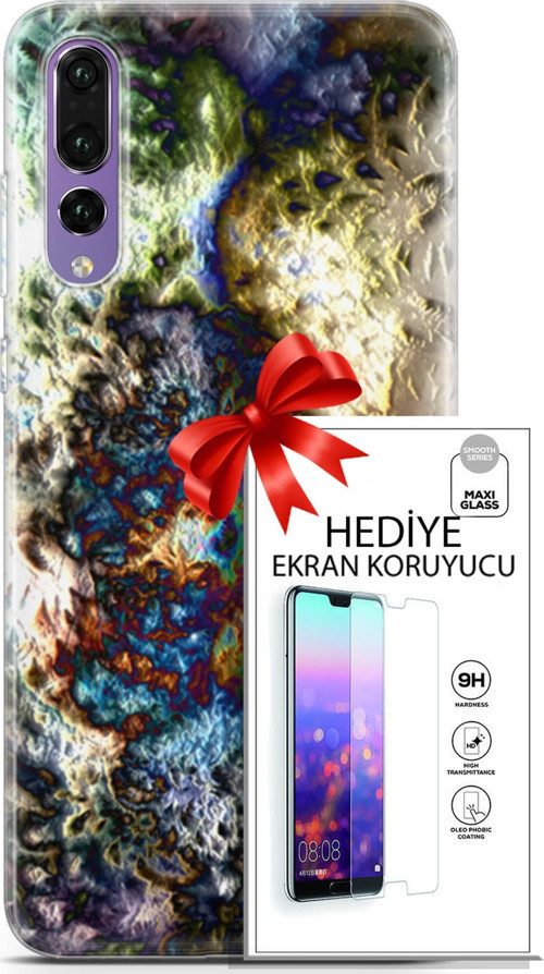 Huawei P20 Pro Kılıf Orijinal Seri Nature 13 Volkanik Case Kapak Ekran Koruyucu